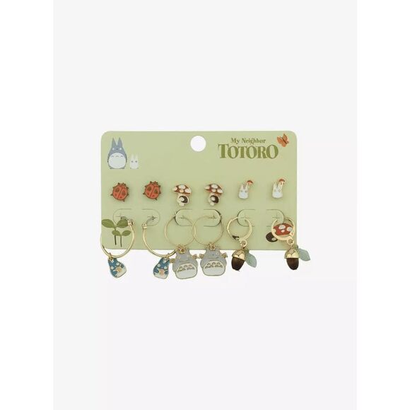 Studio Ghibli My Neighbor Totoro Acorn Mushroom Earring Set - Picture 1 of 2